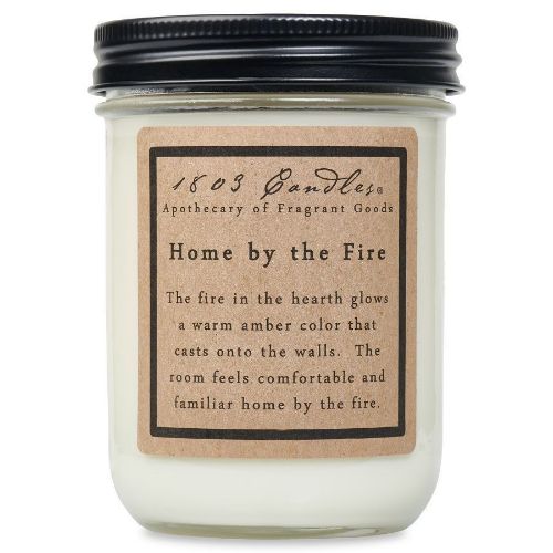 home by the fire soy candle