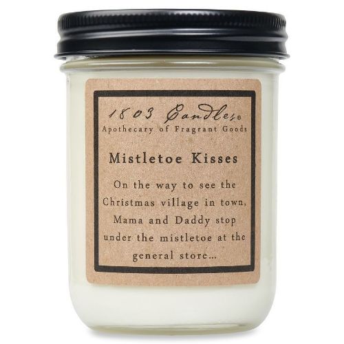 Mistletoe Kisses soy jar candle