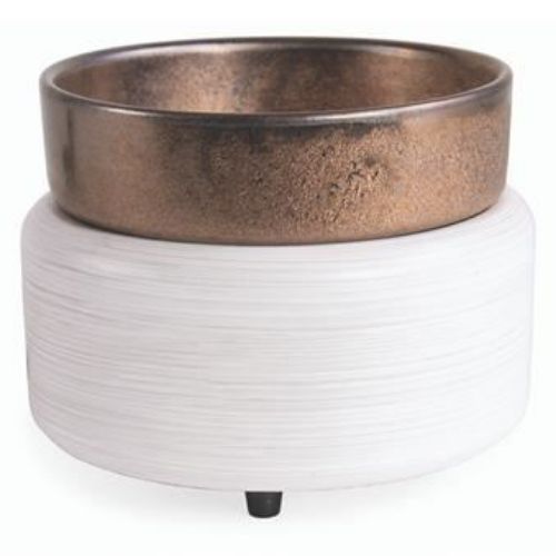 White Washed Bronze 2 in 1 Wax Warmer