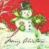 Merry Christmas - Snowman Gift Card 