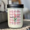 14oz. Jar-Plaid Mistletoe Kisses