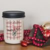 14oz. Jar-Plaid Mistletoe Kisses