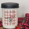 14oz. Jar-Plaid Mistletoe Kisses