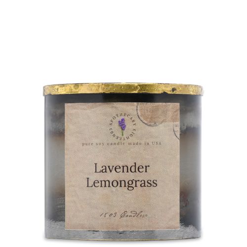 Tin with Gold Rim 10oz-Lavender Lemongrass