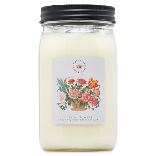 Limited Edition Quart Jar-Farm Flowers 32oz