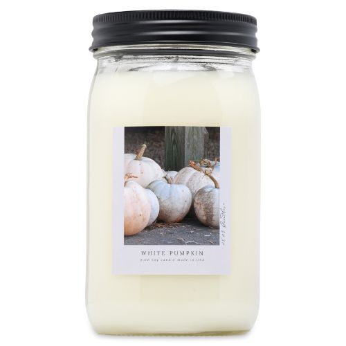 Limited Edition Quart Jar-White Pumpkin 32oz Border Label