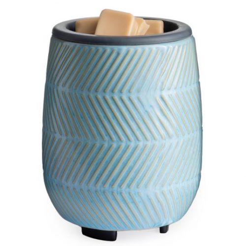 Blue Herringbone Flip Dish Wax Warmer
