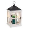 Wax Warmer-Weathered White Wooden Lantern