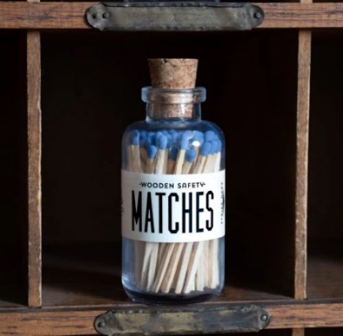 Matches-Mini Apothecary, Vintage Blue